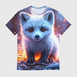 Футболка мужская Песец в искрах, цвет: 3D-принт