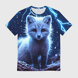 Футболка мужская Песец в разрядах молний, цвет: 3D-принт