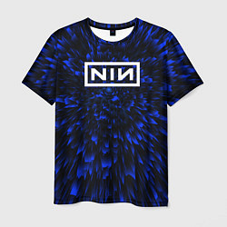 Футболка мужская Nine Inch Nails blue energy, цвет: 3D-принт