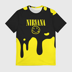 Футболка мужская Нирвана потёки, цвет: 3D-принт