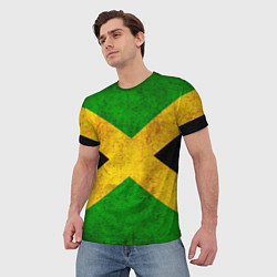 Футболка мужская Jamaica flag, цвет: 3D-принт — фото 2