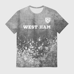 Футболка мужская West Ham - grey gradient посередине, цвет: 3D-принт