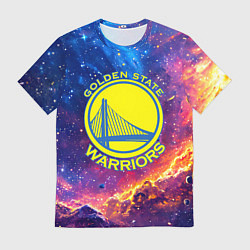 Футболка мужская Голден Стэйт Уорриорз в космосе, цвет: 3D-принт