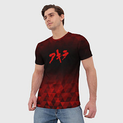 Футболка мужская Akira red poly, цвет: 3D-принт — фото 2