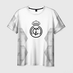 Футболка мужская Real Madrid white poly, цвет: 3D-принт