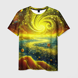 Футболка мужская Neon galaxy - ai art fantasy, цвет: 3D-принт