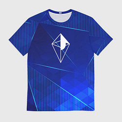 Футболка мужская No Mans Sky blue poly, цвет: 3D-принт