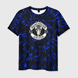 Футболка мужская Manchester United blue energy, цвет: 3D-принт