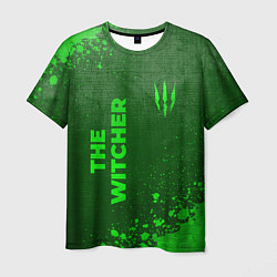 Футболка мужская The Witcher - green gradient вертикально, цвет: 3D-принт