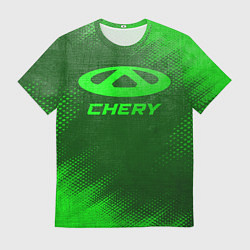 Футболка мужская Chery - green gradient, цвет: 3D-принт