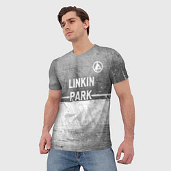 Футболка мужская Linkin Park 2024 - grey gradient посередине, цвет: 3D-принт — фото 2
