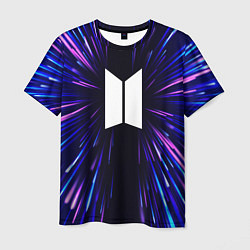 Футболка мужская BTS neon energy, цвет: 3D-принт