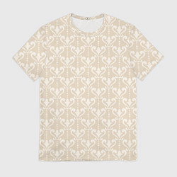 Футболка мужская Элегантный бежевый узор с дамасками, цвет: 3D-принт