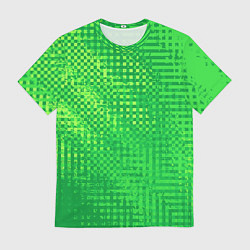 Футболка мужская Сочный зелёный абстрактный, цвет: 3D-принт