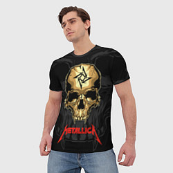 Футболка мужская Metallica - skull with fangs, цвет: 3D-принт — фото 2