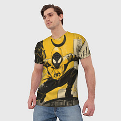 Футболка мужская Черный человек-паук, цвет: 3D-принт — фото 2