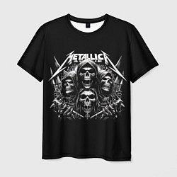 Футболка мужская Metallica - four skulls, цвет: 3D-принт