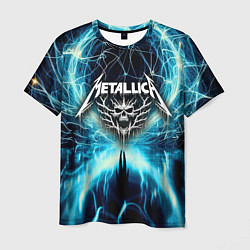 Футболка мужская Neon glow - Metallica, цвет: 3D-принт