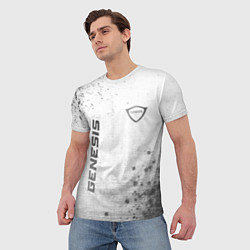 Футболка мужская Genesis - white gradient вертикально, цвет: 3D-принт — фото 2