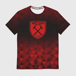 Футболка мужская West Ham red poly, цвет: 3D-принт