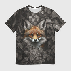 Футболка мужская Внимательный лис, цвет: 3D-принт