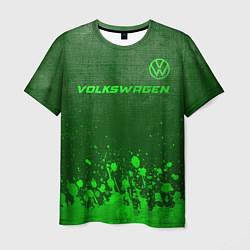 Футболка мужская Volkswagen - green gradient посередине, цвет: 3D-принт
