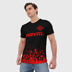 Футболка мужская Haval - red gradient посередине, цвет: 3D-принт — фото 2