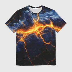 Футболка мужская Молнии в разбитом небе, цвет: 3D-принт