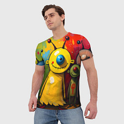 Футболка мужская Арт с человечками, цвет: 3D-принт — фото 2