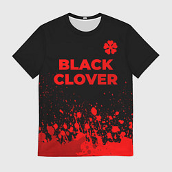 Футболка мужская Black Clover - red gradient посередине, цвет: 3D-принт