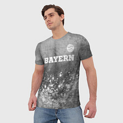 Футболка мужская Bayern - grey gradient посередине, цвет: 3D-принт — фото 2