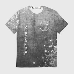 Футболка мужская Twenty One Pilots - grey gradient вертикально, цвет: 3D-принт