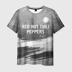 Футболка мужская Red Hot Chili Peppers - grey gradient посередине, цвет: 3D-принт