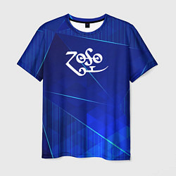 Футболка мужская Led Zeppelin blue poly, цвет: 3D-принт