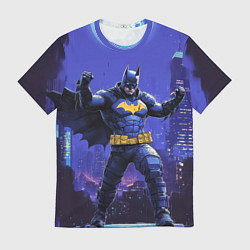 Футболка мужская Бэтмен в стойке победителя, цвет: 3D-принт