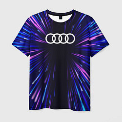 Футболка мужская Audi neon energy, цвет: 3D-принт