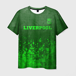 Футболка мужская Liverpool - green gradient посередине, цвет: 3D-принт