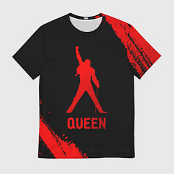 Футболка мужская Queen - red gradient, цвет: 3D-принт