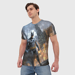 Футболка мужская Бэтмен - старый стиль, цвет: 3D-принт — фото 2