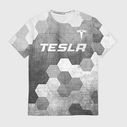 Футболка мужская Tesla - grey gradient посередине, цвет: 3D-принт