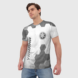 Футболка мужская Yamaha - white gradient вертикально, цвет: 3D-принт — фото 2