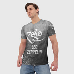 Футболка мужская Led Zeppelin - grey gradient, цвет: 3D-принт — фото 2