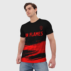 Футболка мужская In Flames - red gradient посередине, цвет: 3D-принт — фото 2