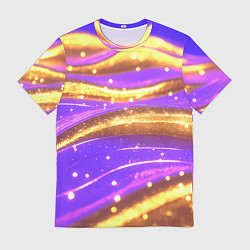 Футболка мужская Блестящая волнистая текстура, цвет: 3D-принт