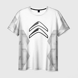 Футболка мужская Citroen white poly, цвет: 3D-принт