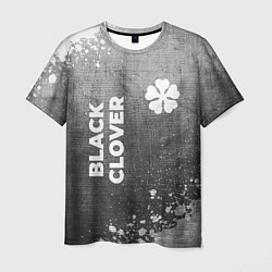 Футболка мужская Black Clover - grey gradient вертикально, цвет: 3D-принт