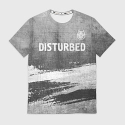 Футболка мужская Disturbed - grey gradient посередине, цвет: 3D-принт