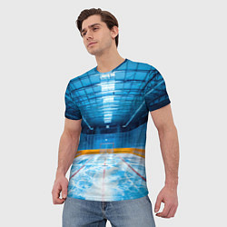 Футболка мужская Хоккейная коробка, цвет: 3D-принт — фото 2