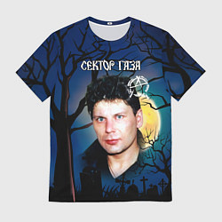 Футболка мужская Юрий Хой полнолуние, цвет: 3D-принт