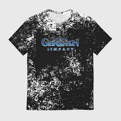 Футболка мужская Genshin Impact брызги красок, цвет: 3D-принт